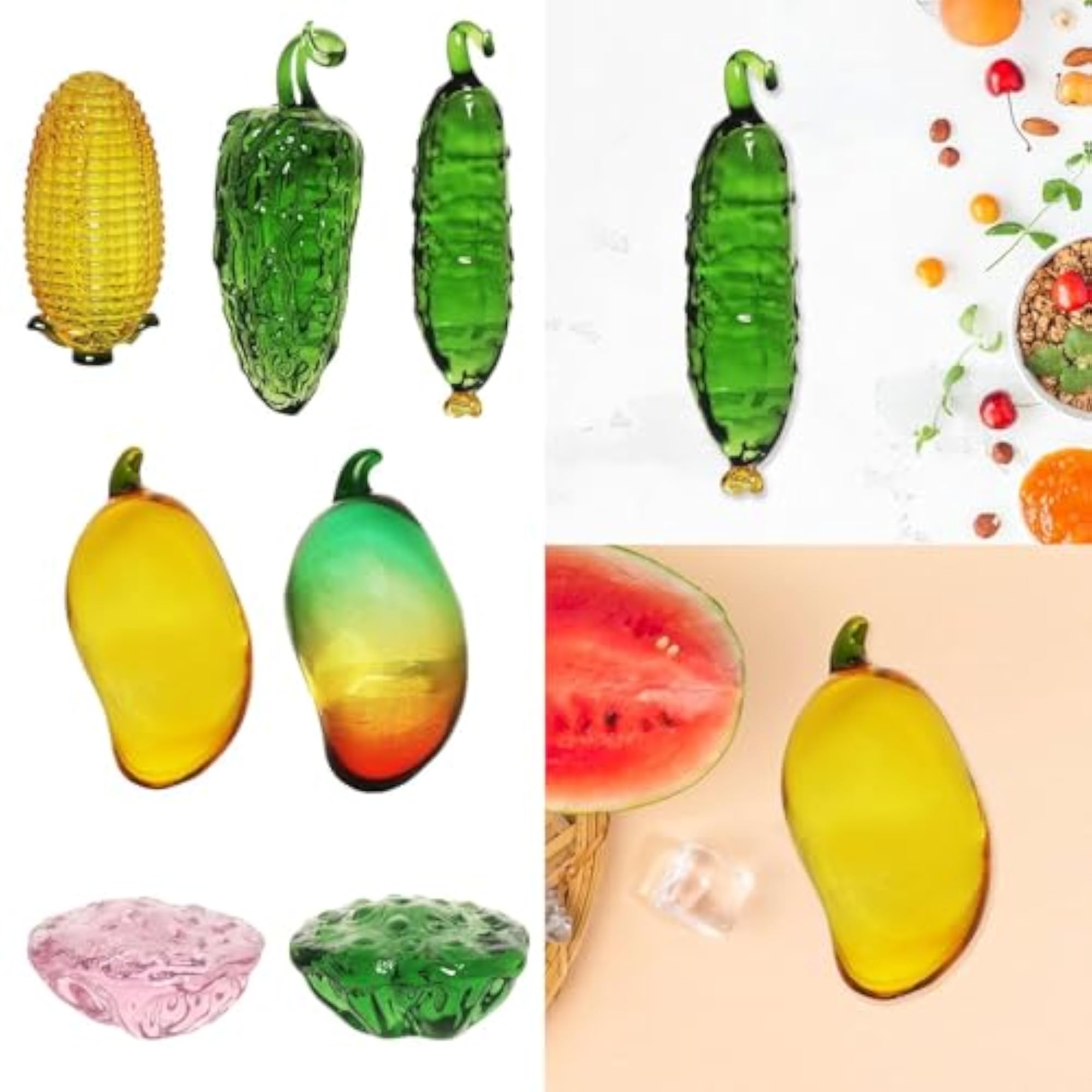 Fruits Vegetables Decorations Crystal Sculpture